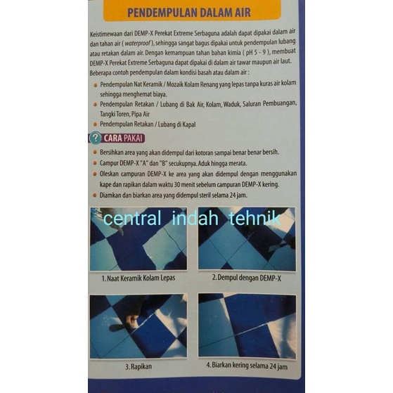

Ready Berhadiah Kape Tiap 2Set! Lem Demp X 200 Gram Demp-X