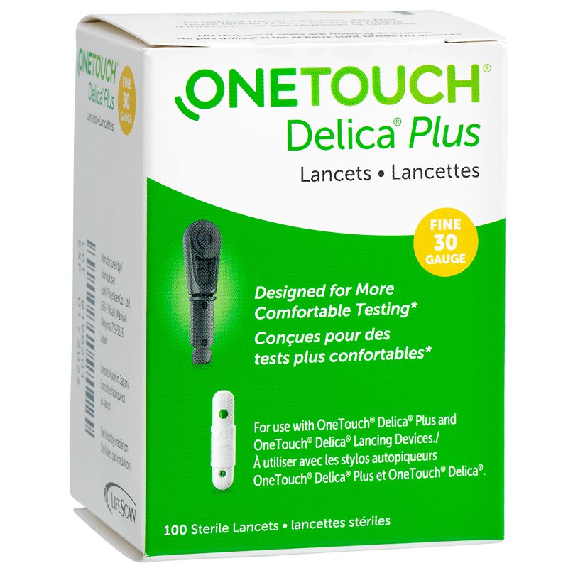 Lancets Onetouch Delica Plus isi 25 lancets/100 Lancets 30G