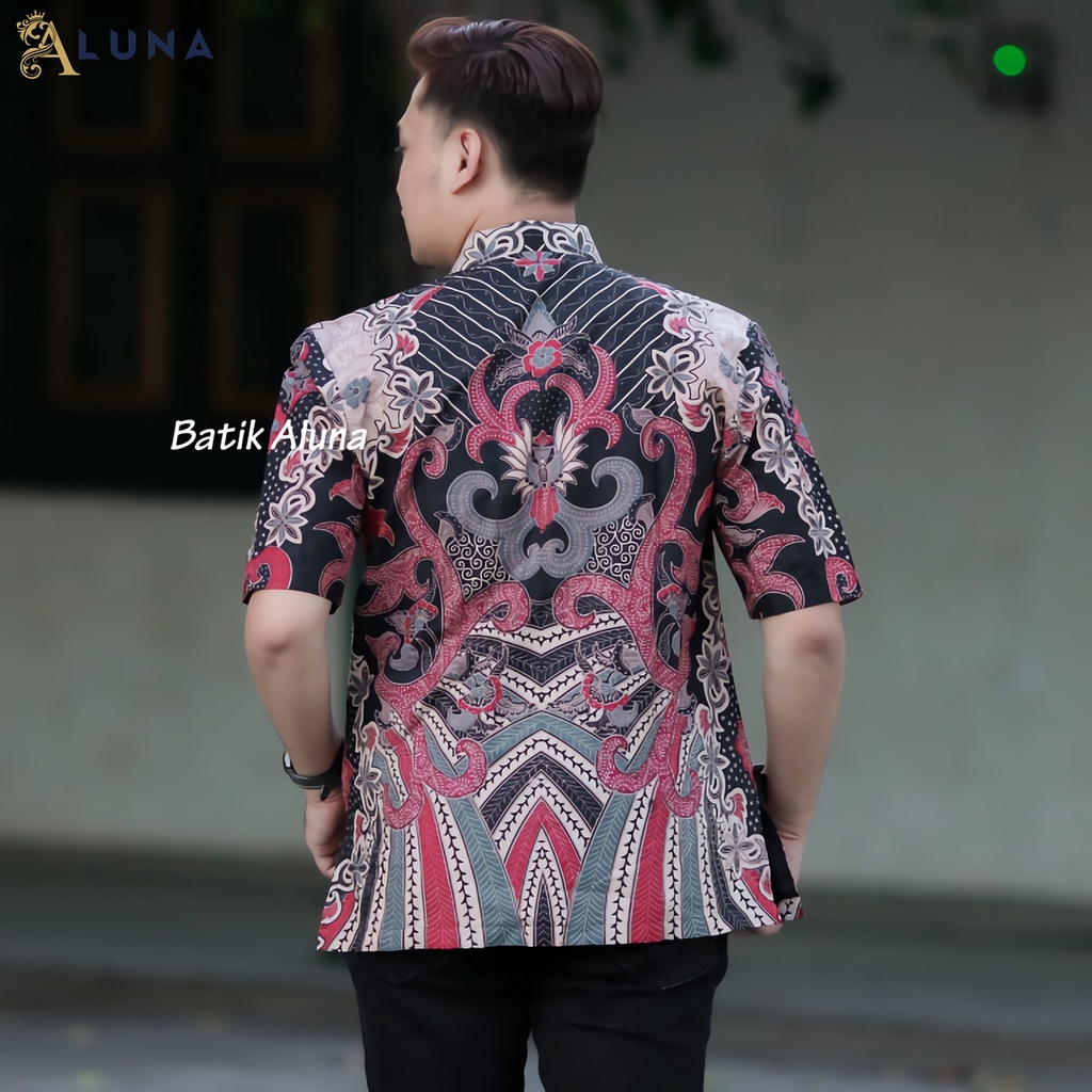 TERLARIS.!! BAJU BATIK PRIA LENGAN PENDEK KEMEJA BATIK PRIA KEREN MODERN BATIK COWOK KEKINIAN PD 024