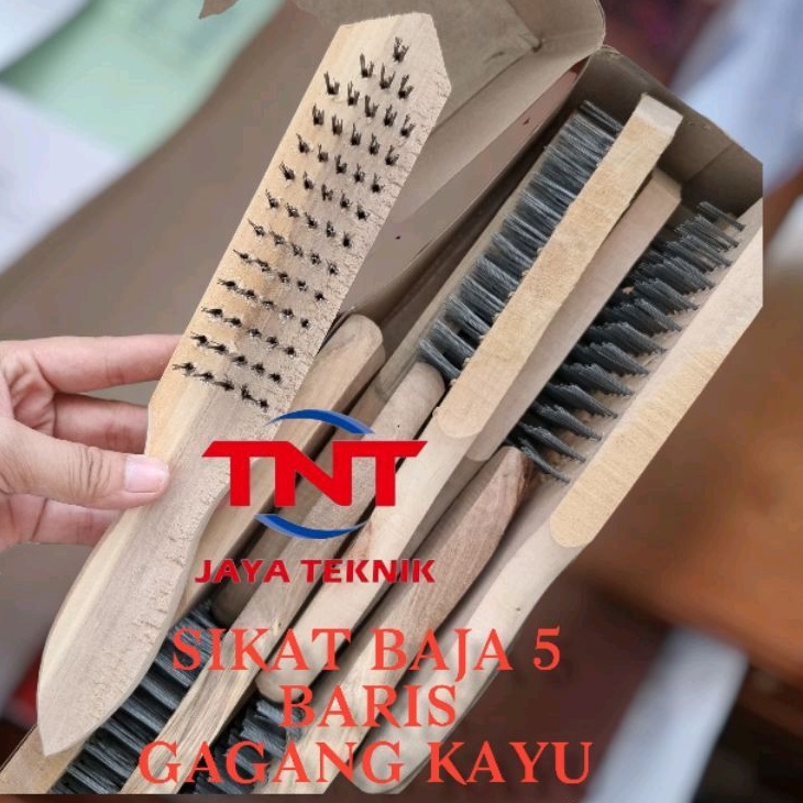 SIKAT KAWAT BAJA / SIKAT KAWAT GAGANG KAYU 5 BARIS / SIKAT KAWAT LAS