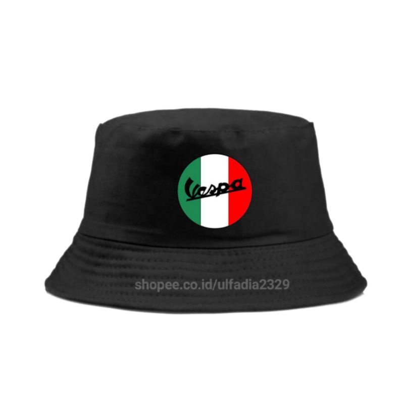 Topi Vespa Italia Bucket - Bucket Hat Vespa Italia