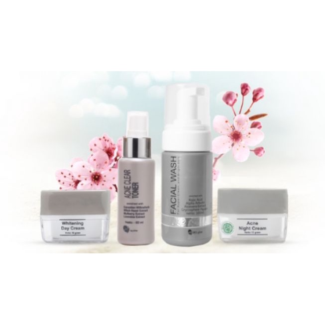 MS GLOW ACNE SERIES BASIC | MSGLOW Paket Jerawat | Pembersih Wajah | Paket Pencerah Wajah