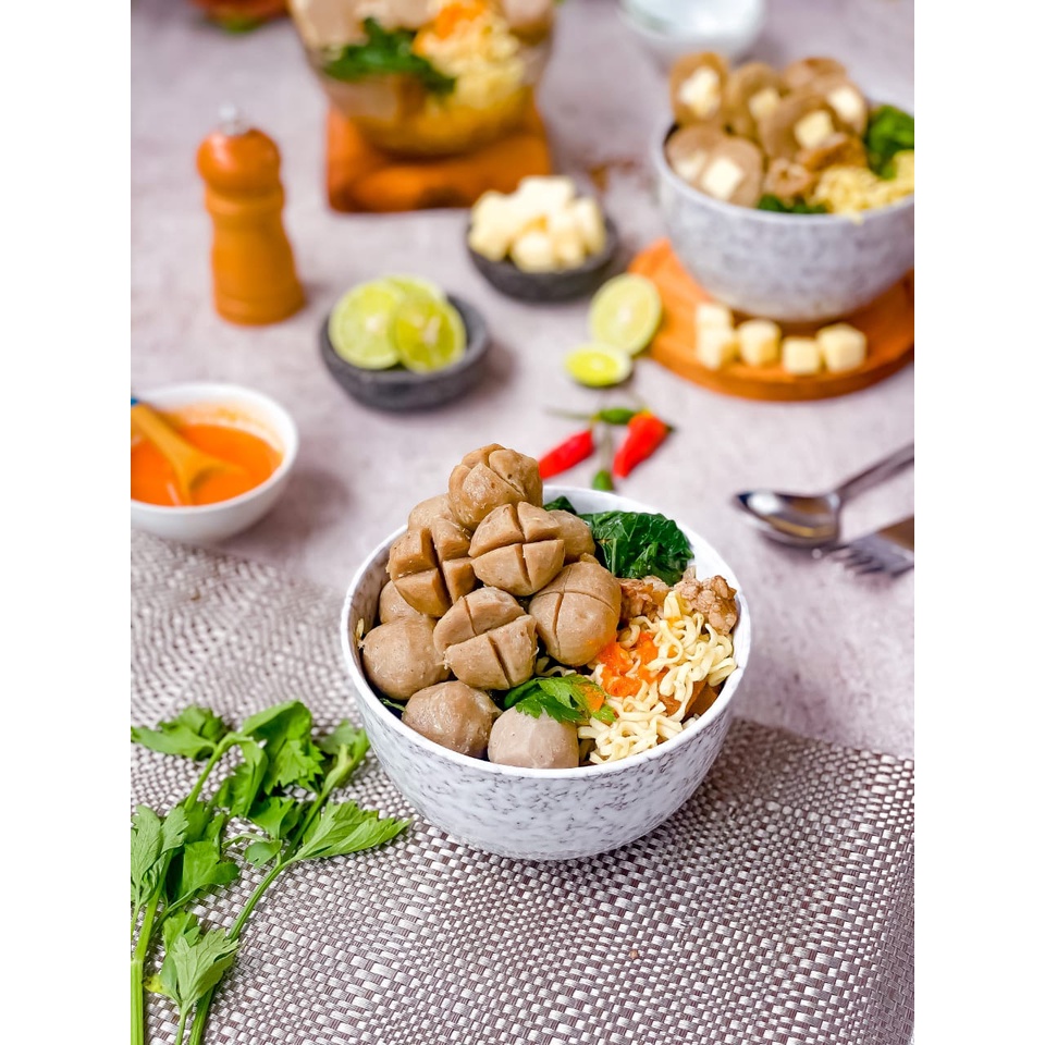 

BAKSO SAPI POLOS SUPER ENAK ISI 25PCS MURAH + TETELAN, SAMBAL, KUAH