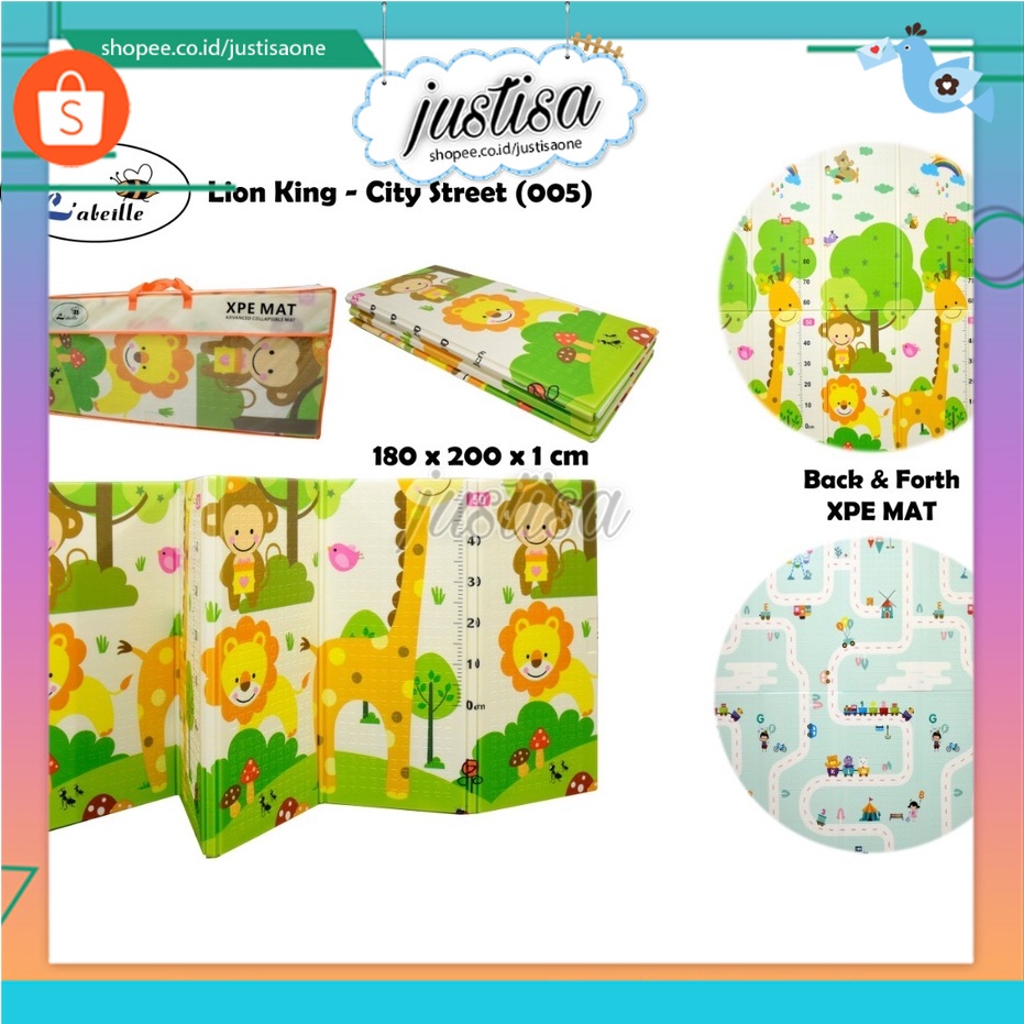 Promo !! Karpet Lipat Playmat Bayi Premium Tikar Lipat Bayi Xpe Karpet  P180 x L200 cm Tebal = 1,2 cm