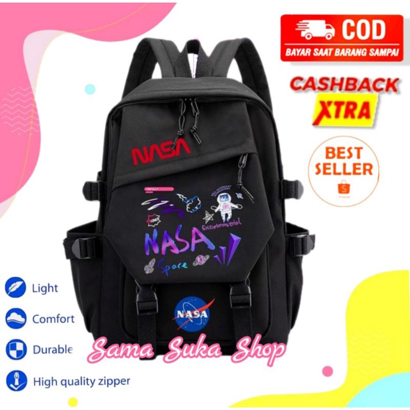 samasuka.shop - Tas sekolah anak laki-laki Sd / karakter NASA / Ransel anak Laki2 Tk / Tas anak Laki Laki Hitam / Astronot