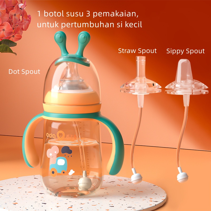 Botol Susu Bayi PP/PPSU Wide Neck Anti Tersedak Botol Susu Anak Bayi Anti Kolik 3 IN 1 BPA Free BB03