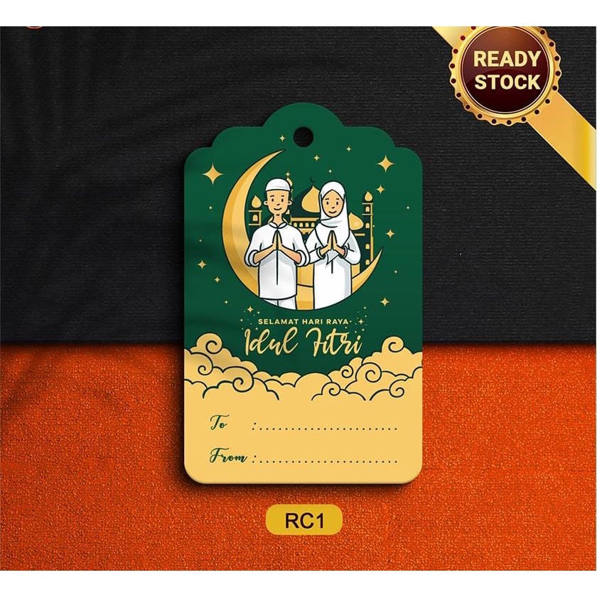 [5pcs] Hang Tag Idul Fitri Hangtag Kartu Ucapan Ramadan Parcel desain eid mubarak kue kering