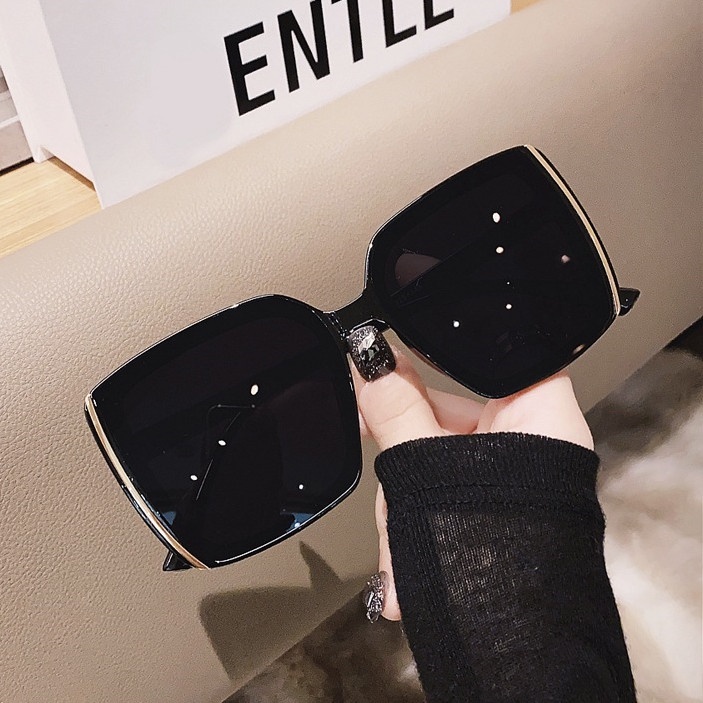 COD INS Fashion Oversized Square Kacamata Hitam Wanita Kaca Mata Fashion  Sunglasses