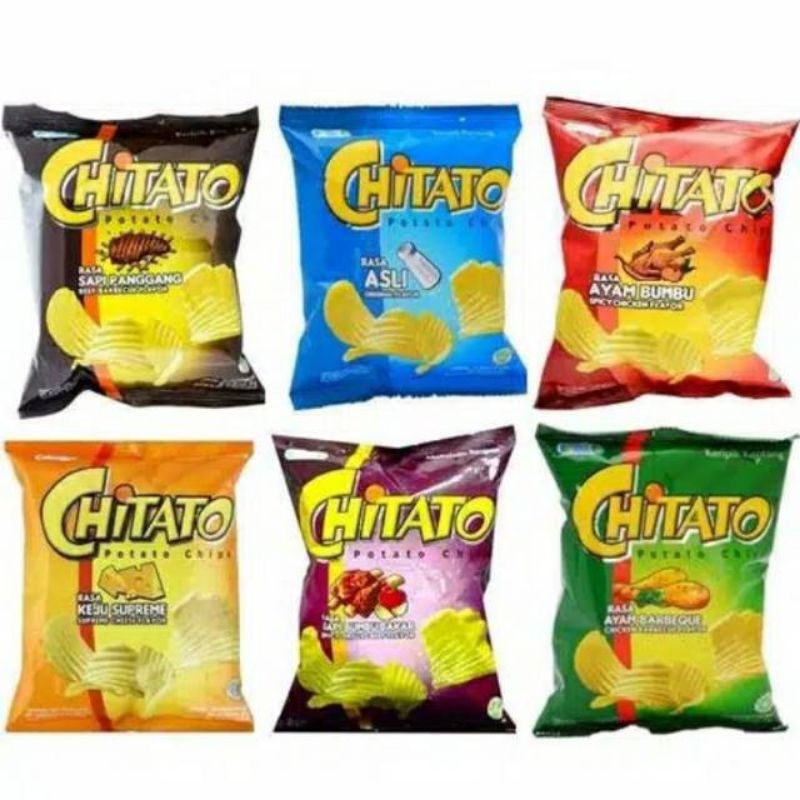 

Chitato Potato Chips 68 gr Sapi Panggang | Keju | Sapi Bumbu Bakar | BBQ | Ayam Bumbu | Original