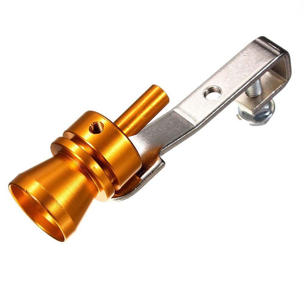 LANFY S/M/L/XL Car Blow Off Turbo Whistle Gold/Silver Exhaust Muffler Pipe Turbo Exhaust Pipe Universal Roar Maker Motorcycle Auto Replacement Parts Aluminum alloy Motorbike Sound Muffler Blow Off Valve/Multicolor