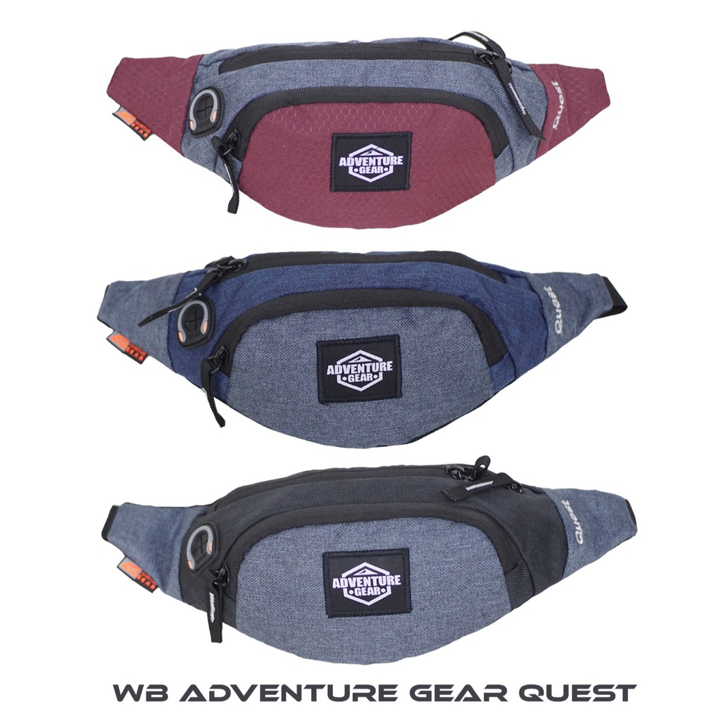 MURAH BERKUALITAS BERGARANSI TAS PINGGANG waistbag adventure gear quest