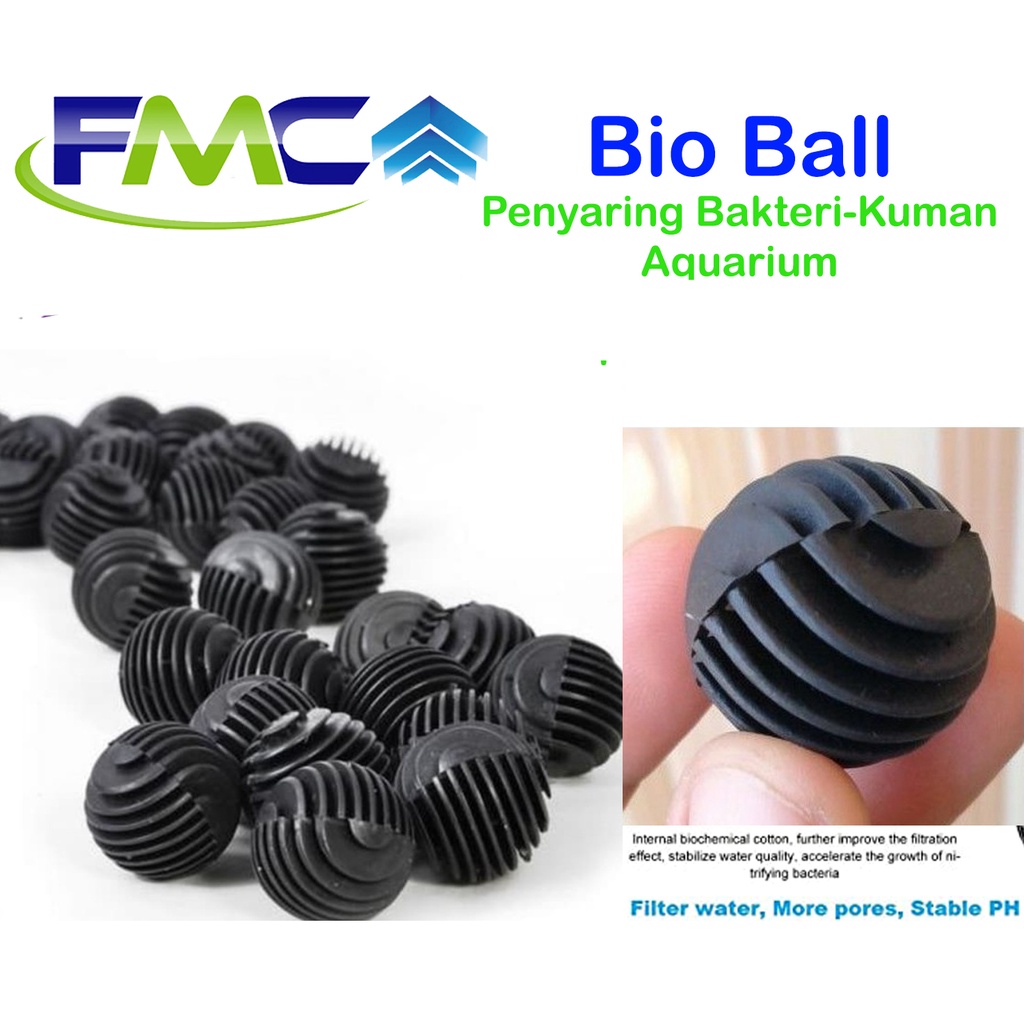 Filter Aquarium Bioball Bio Ball Media Kolam Bulat Golf Penyaring Pembersih Air Dari Kuman Bakteri Kotoran Aksesoris Perlengkapan Akuarium