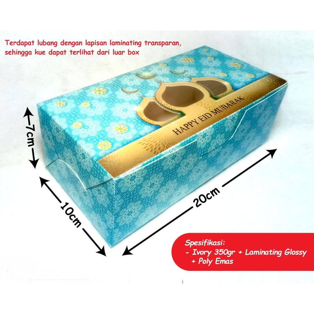 

box dus bolu brownies kue lebaran uk 20x10x7cm per pcs