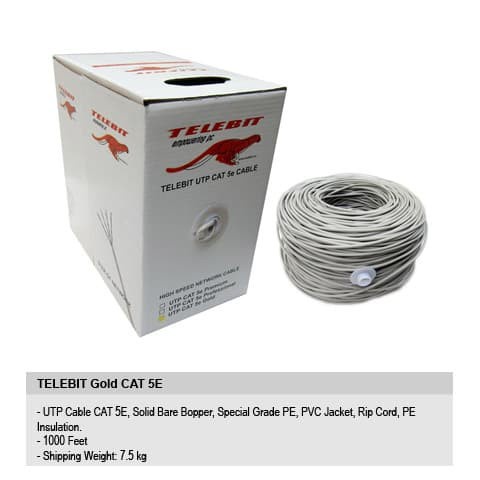 TELEBIT UTP CABLE CAT5E (GOLD)