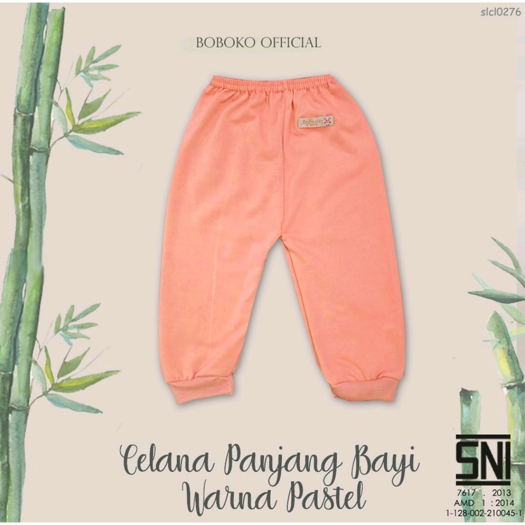 6 PCS CELANA PANJANG BAYI BOBOKO MIX WARNA 0 - 5 BLN  //CELANA PANJANG BAYI ( SNI )