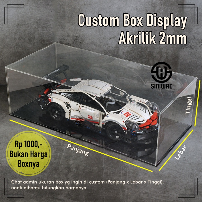 Custom Box Display Akrilik 2mm Kotak Acrylic Transparan Set Diecast Showcase Action Figure