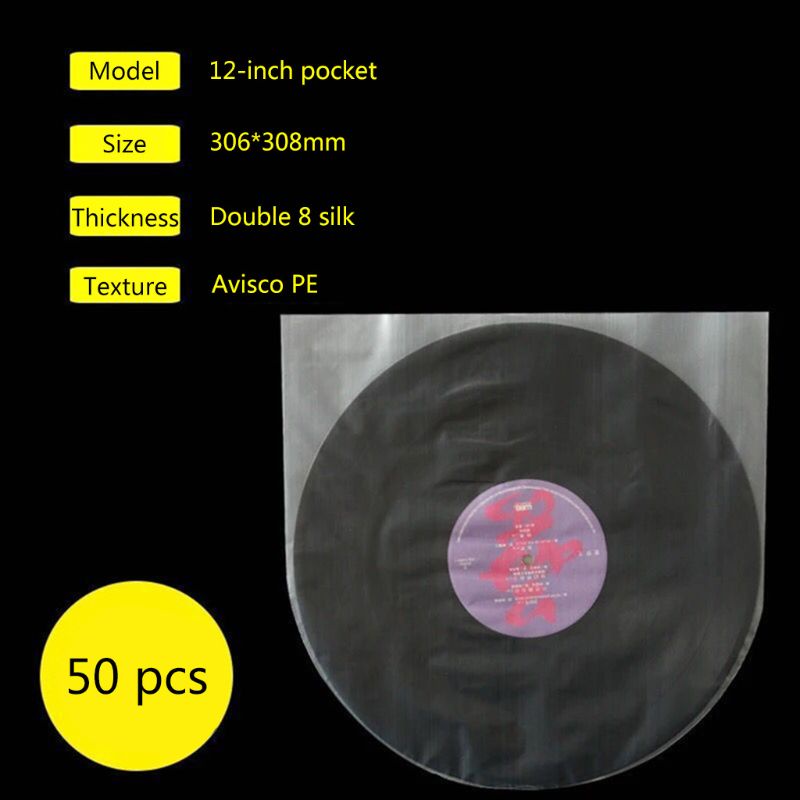 Cre Untuk LP Vinyl Record Inner Sleeves Heavy Stock Kertas Putih Gading Sudut Bulat