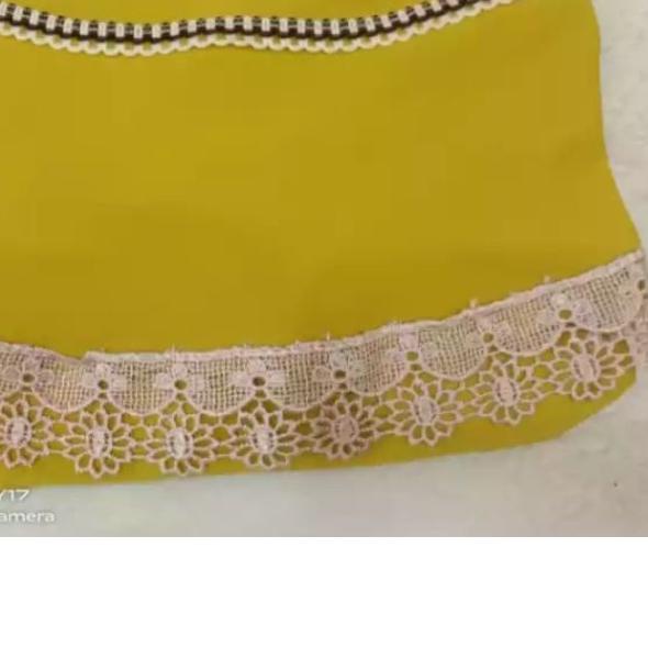 ➷ Hijab / Jilbab / Kerudung / Bergo / Khimar Instan Jersey Serut Renda List / Renda Serut Renda List