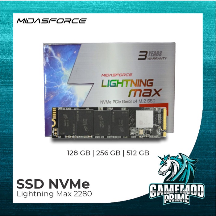 M.2 NVMe MIDASFORCE M2 PCIe Gen3 x4 SSD 128 256 512 GB 128GB 256GB