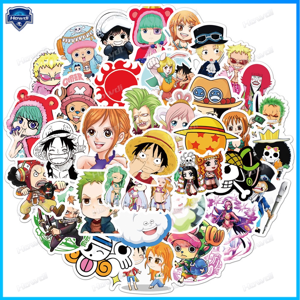 Stiker Motif Anime One Piece Tahan Air Untuk Helm Motor