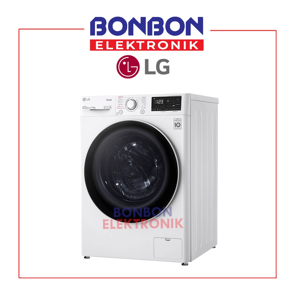 LG Mesin Cuci Front Loading 11KG FV1411S5WN AI DD™ Steam™ Inverter