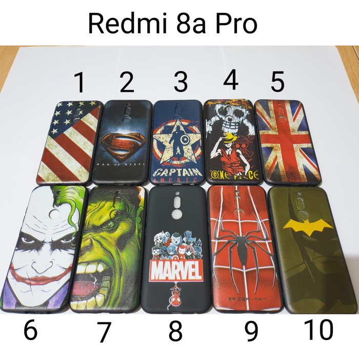 Case Soft Hitam Xiaomi Redmi 8a Pro Motif Superhero Karakter xiaomi redmi8a pro