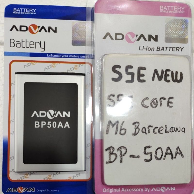 Baterai | Battery | Batre Bp-50AA | Baterai Advan S5E New | S5E Core | M6 Barcelona Original | 4800 MAH