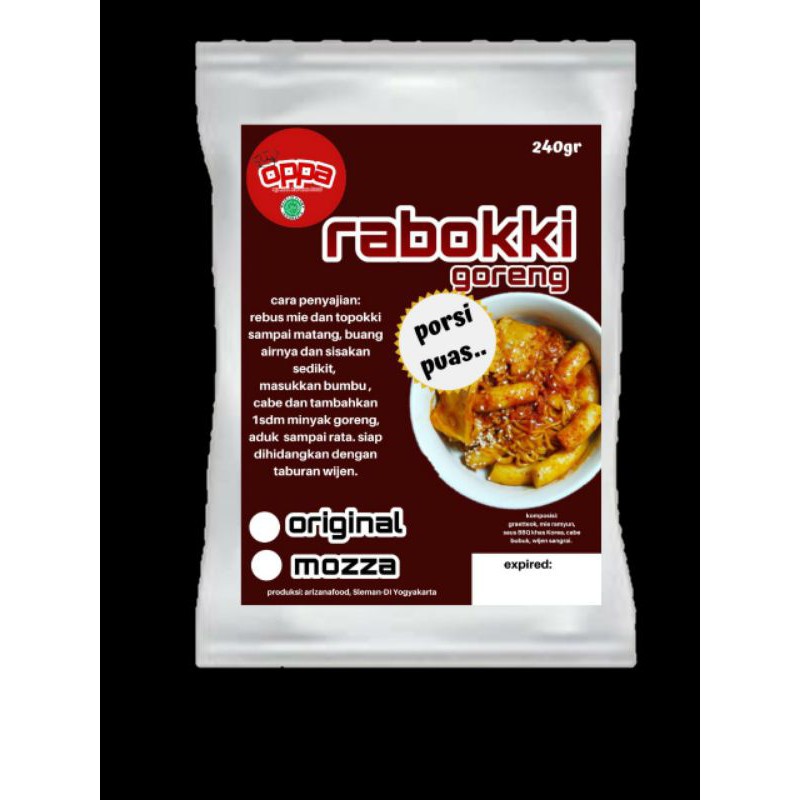 

[Agen] RABOKKI GORENG MOZZA Ramen topokki tteokbokki korean food frozen instan halal murah MUI