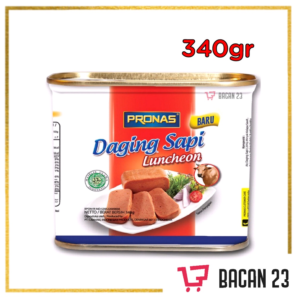 

Pronas Daging Sapi Luncheon ( 340 gr ) / Daging Kaleng / Bacan 23 - Bacan23