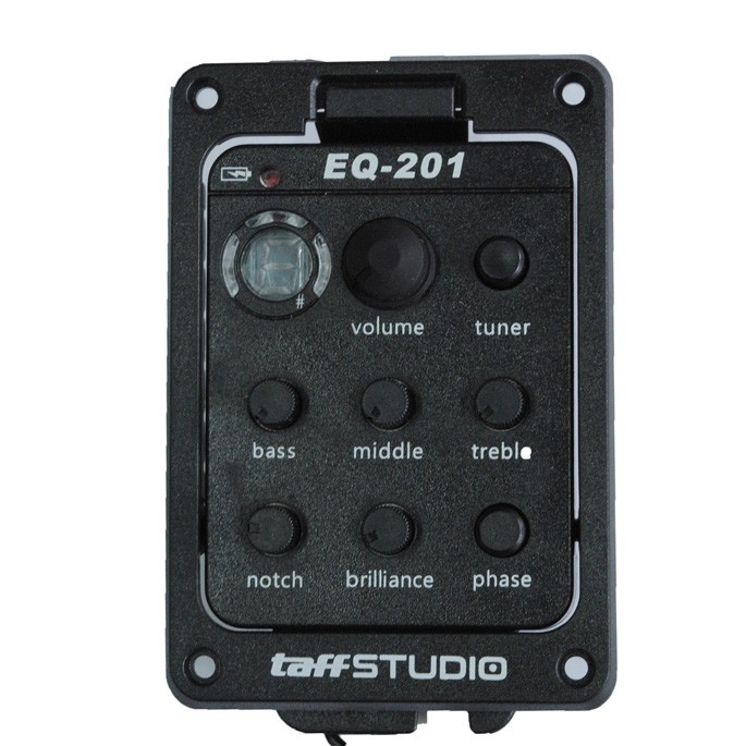 TaffSTUDIO FISHMAN Preamp Amplifier Gitar EQ Tuner EQ-201 Black Grab Medan