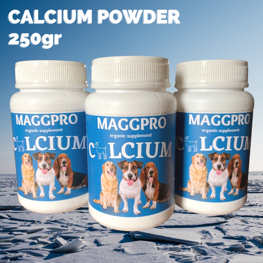 Maggpro Calcium Powder 250GR Suplemen Kalsium Untuk AnjingVitamin  Hewan Dog Peliharaan