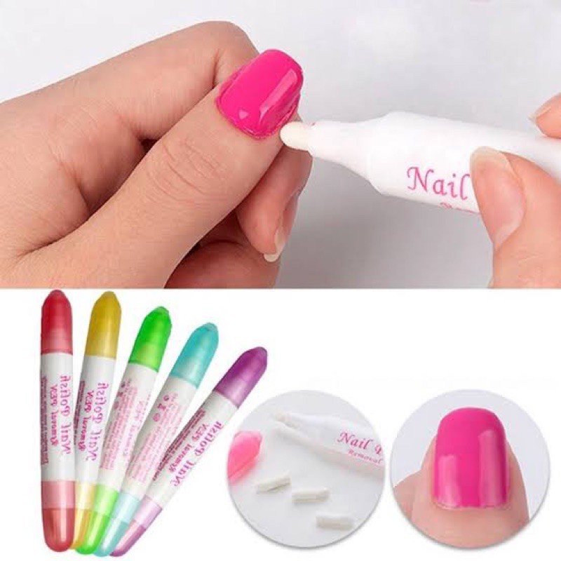 Nail gel polish remover pen removal nail polish / pen penghapus kutek berantakan keluar garis