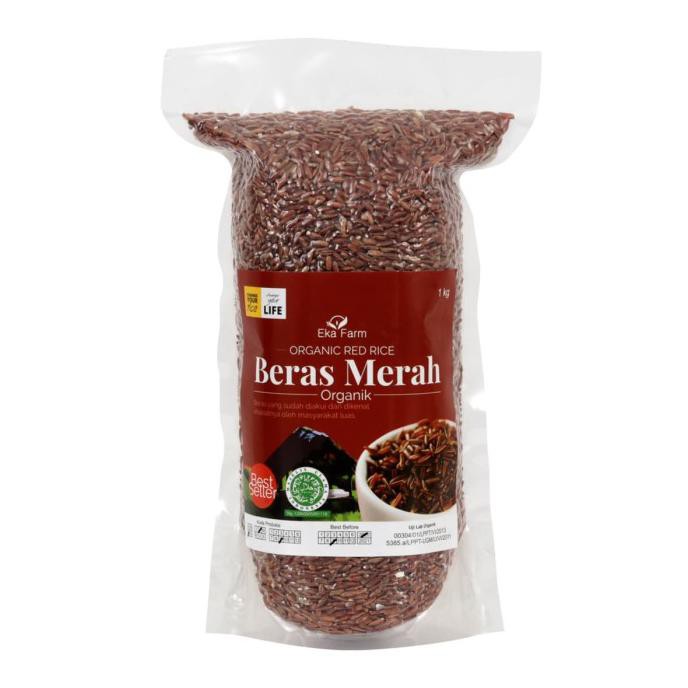 

BERAS- EKA FARM - BERAS MERAH 1KG - ORGANIK - DIET - RED RICE -UNGGULAN.