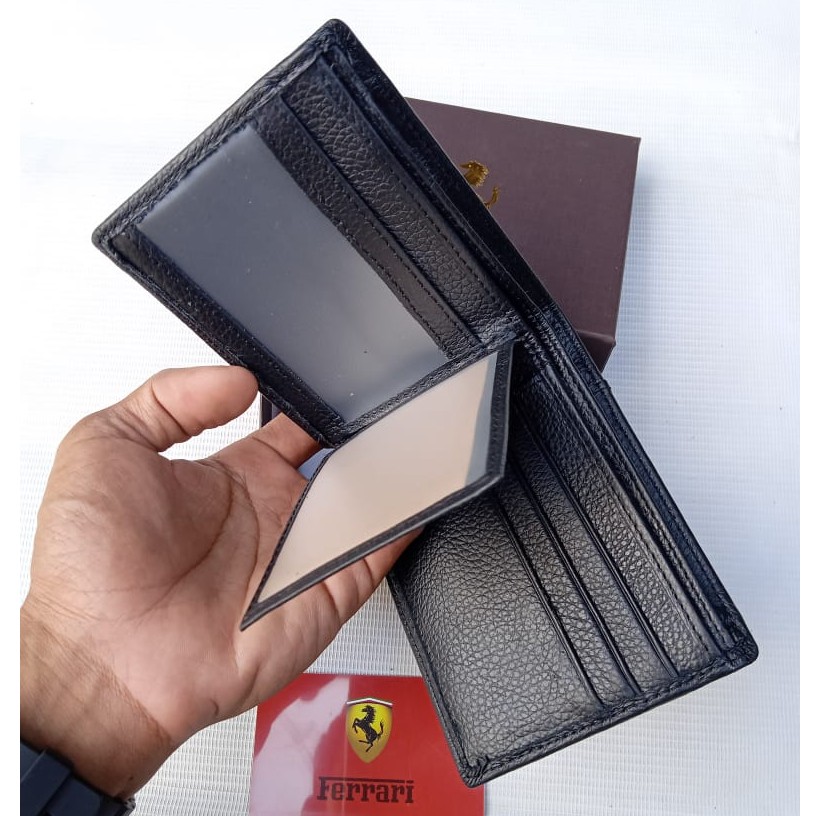 Dompet Kulit Pria Import FR3004 Polos Lipat Original Genuine Leather