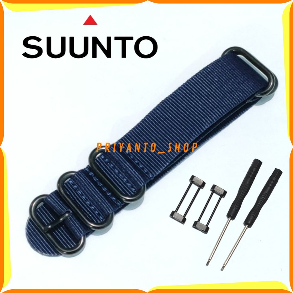 STRAP TALI JAM TANGAN SUUNTO TRAVERSE ZULU NYLON CANVAS FRREE ADAPTER