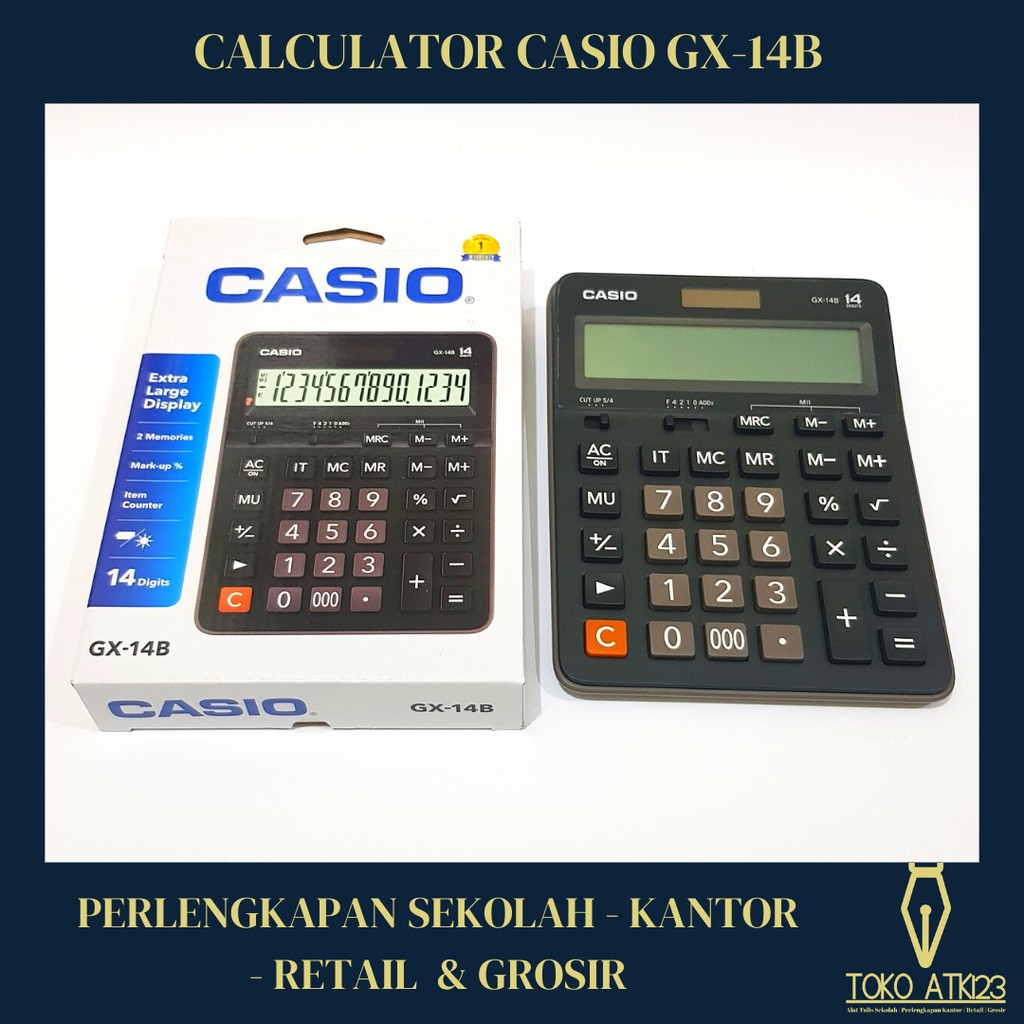 

Calculator / Kalkulator Merk Casio GX-14B Extra Large Display