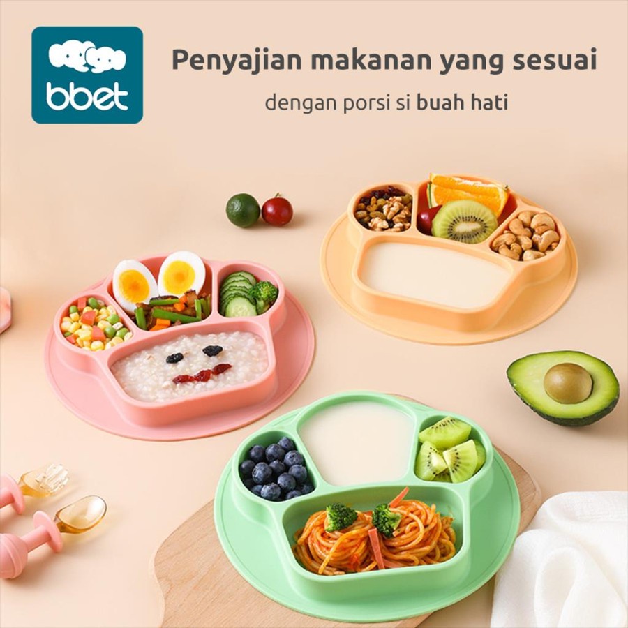 BBET Baby Silicone Divided Plate / Piring Sekat Silikon