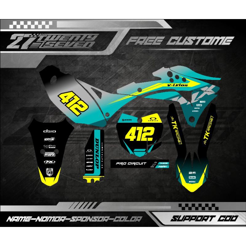 DECAL STICKER KLX GORDON FULL BODY DECAL GORDON DECAL STIKER KLX GORDON FULL BODY