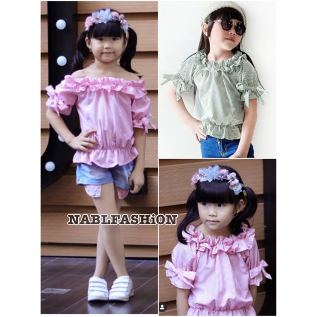 Sabrina flower bell bahan katun untuk anak usia 2-6 tahun nablfashion