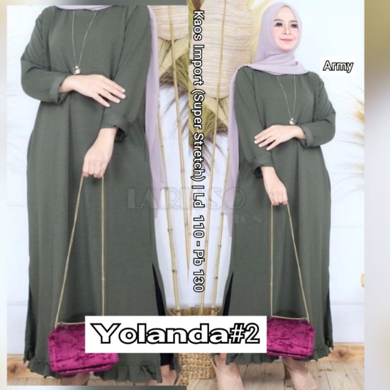 Yolanda#2 Maxy Dress kaos halus