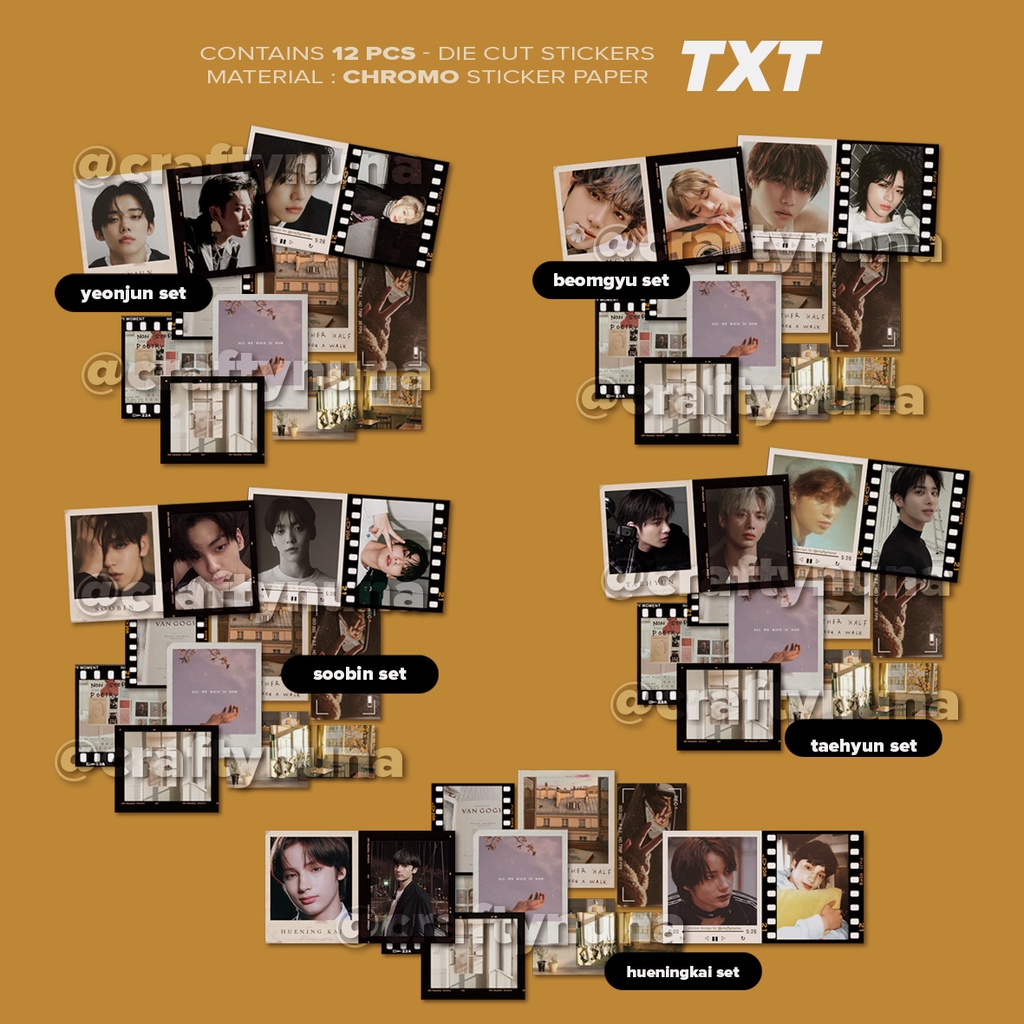 (BT-004) BTS &amp; TXT FILM AESTHETIC STICKER SET ✨ by Crafty Nuna deco stiker case hp buku jurnal bujo estetik roll kpop