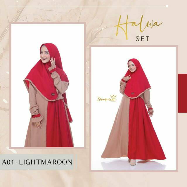 SHAQUEENA HALWA GAMIS SET KHIMAR
