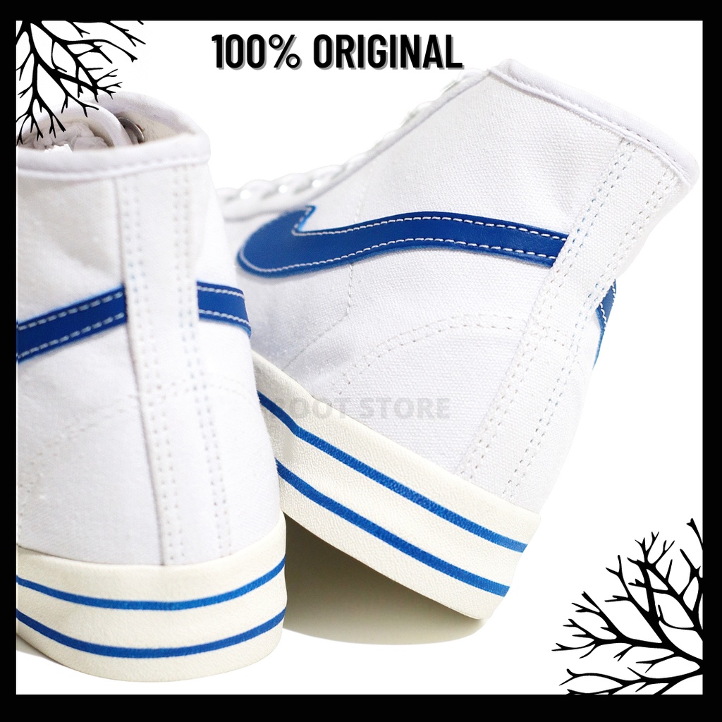 100% Original Sepatu Lokal Casual White Blue Hi | Not Compass Retrograde High