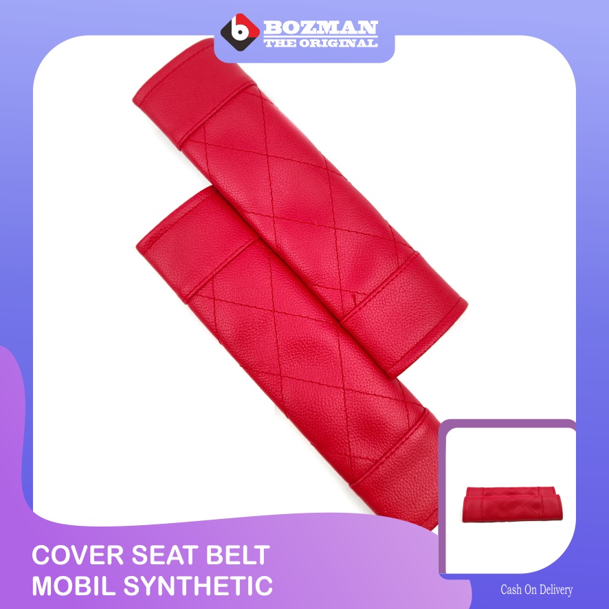 Cover Seat Belt Bahan Kulit Premium (Syntehtic Leather)