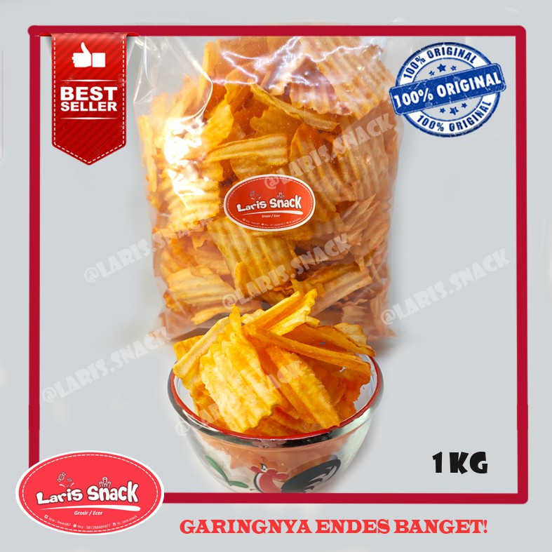 

Keripik Singkong Balado Chips Tes Kiloan Curah 1000gr