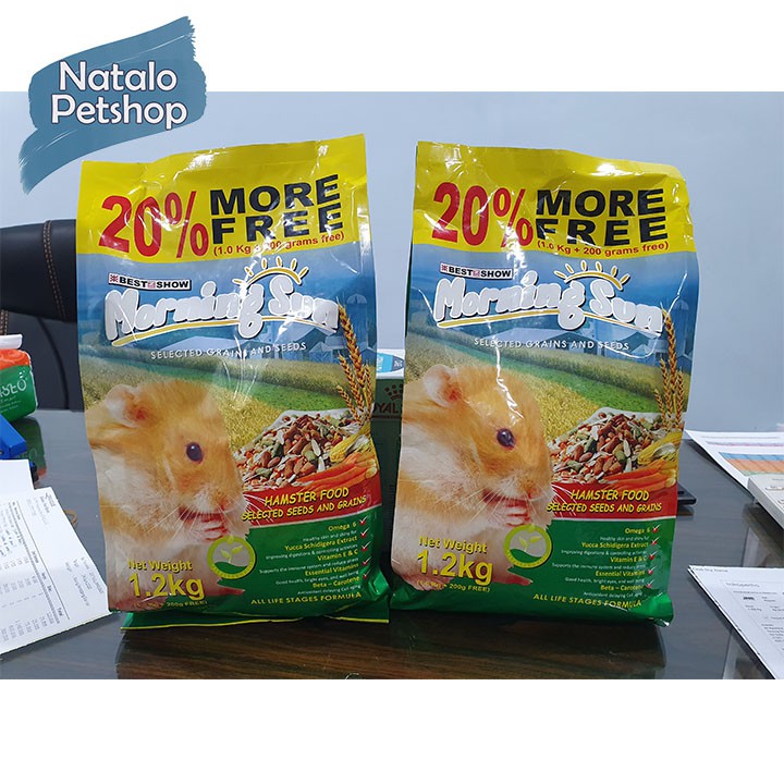 Morning sun Hamster Food 1.2KG / Makanan Marmut Biji bijian pelet