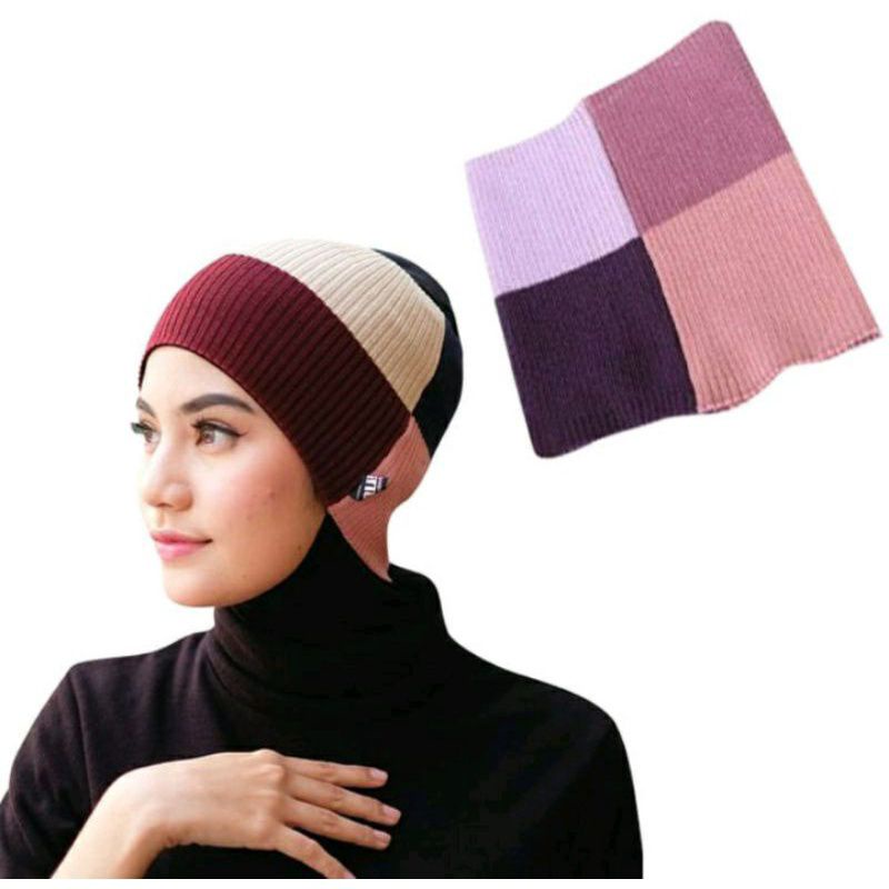 CIPUT RAJUT 4 WARNA INNER KERUDUNG 4 IN 1