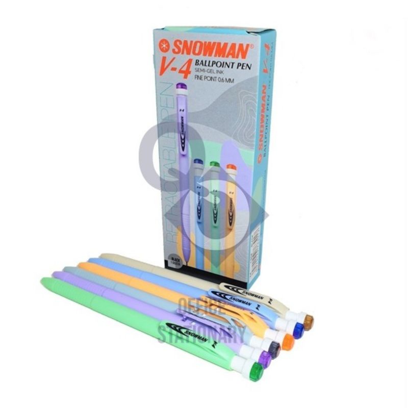 

RK Pullpen / Pen / Pulpen / Ballpoint / Bolpen Snowman V4 V 4 0.7mm 0.7 mm Lusinan Selusin