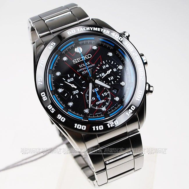 Seiko Solar SSC123P1 Chronograph Sapphire - Jam Tangan Pria SSC123
