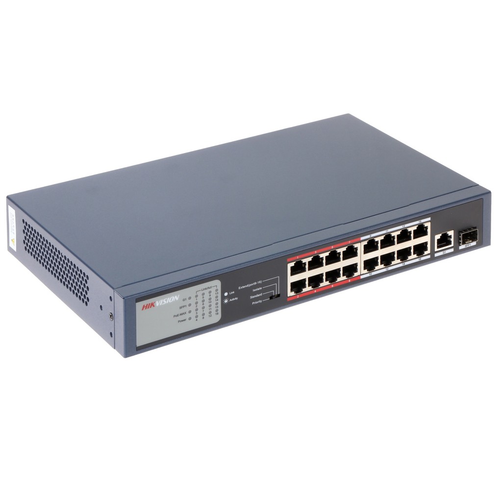 Switch Poe 16port Hikvision 3E0318P-E/M